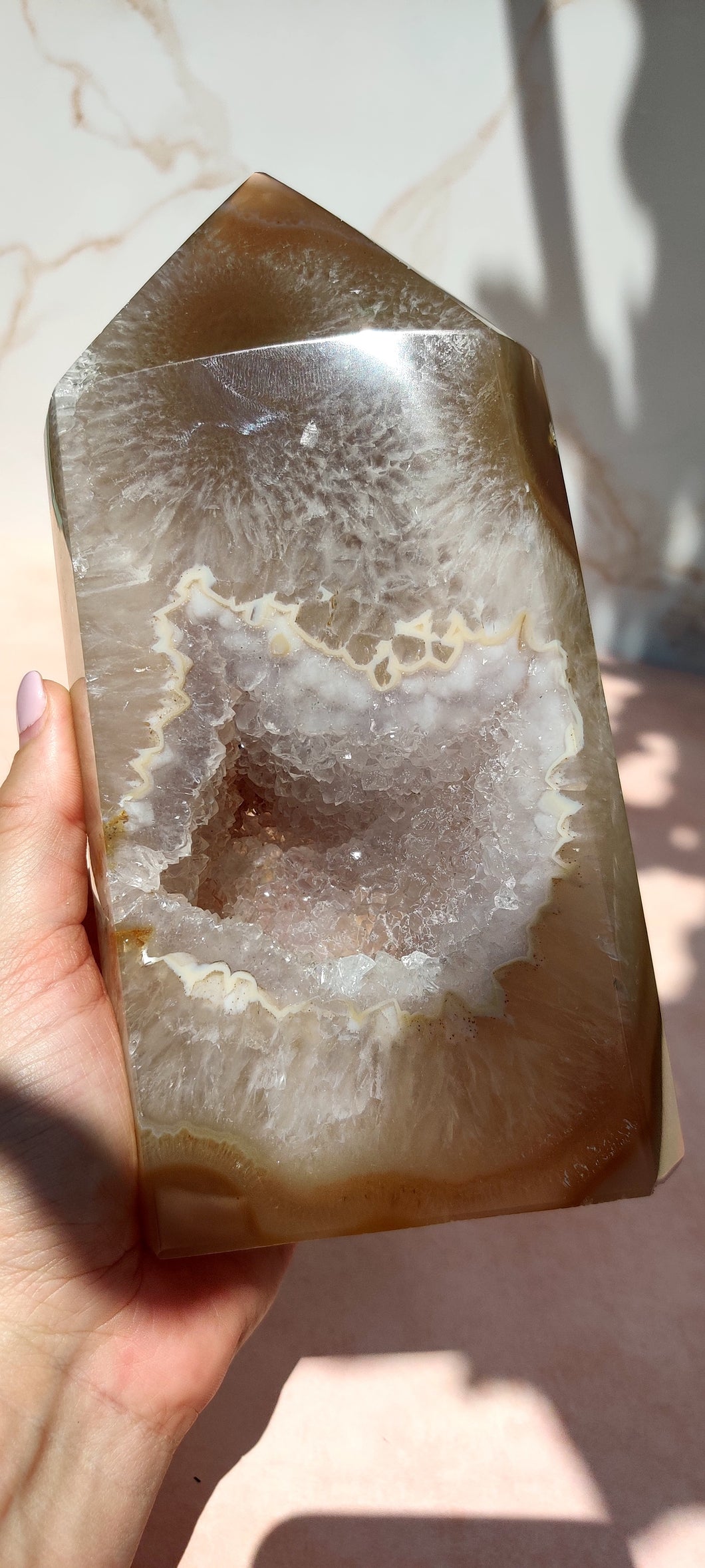 Agate Druzy Tower - Florida Sol Crystal Co
