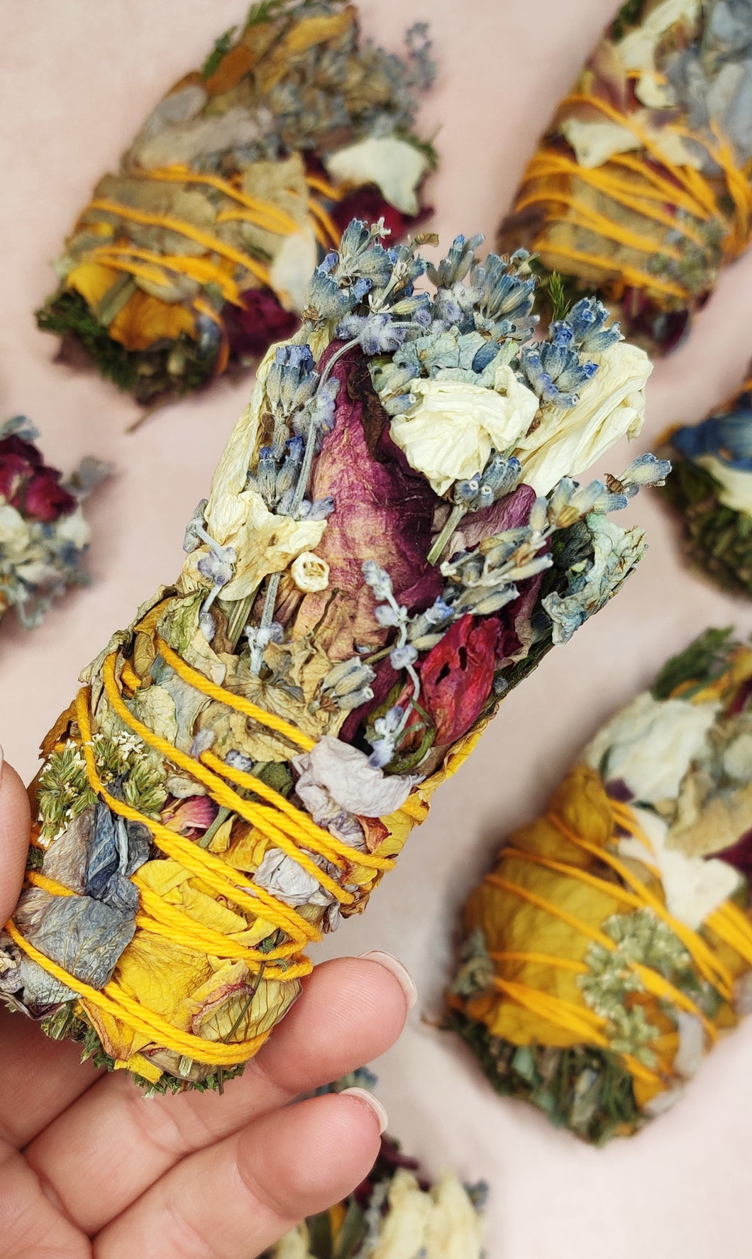 Floral Sage Smudge Wand - Florida Sol Crystal Co