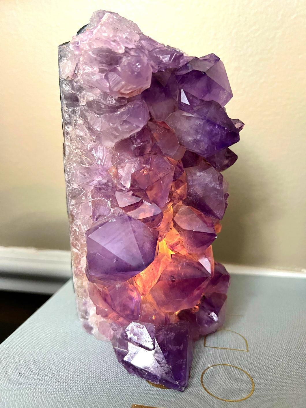 Amethyst Lamp w/ LED Light